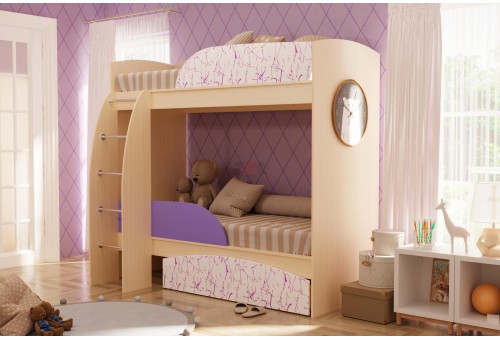 Кровать-чердак «Омега-4-фиолет»